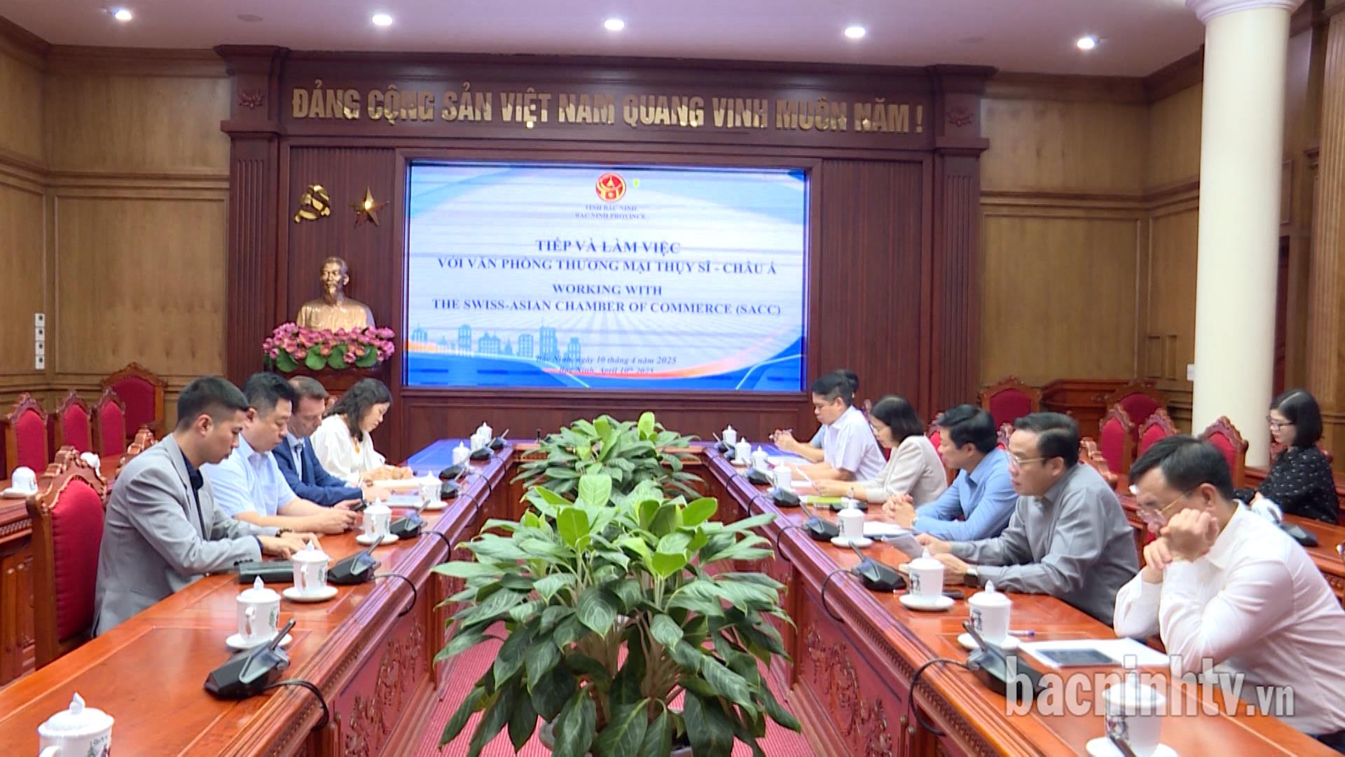 Phó Bí thư Thường trực Tỉnh ủy tiếp Phòng Thương mại Thụy Sĩ - Châu Á