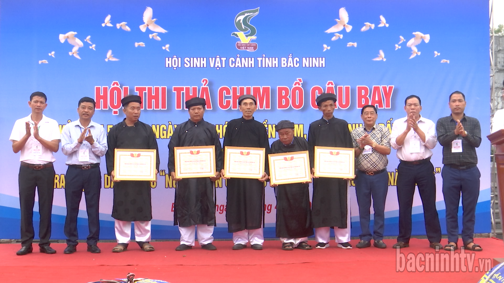Hội thi thả chim bồ câu bay chào mừng kỷ niệm 50 năm Ngày Giải phóng miền Nam, thống nhất đất nước