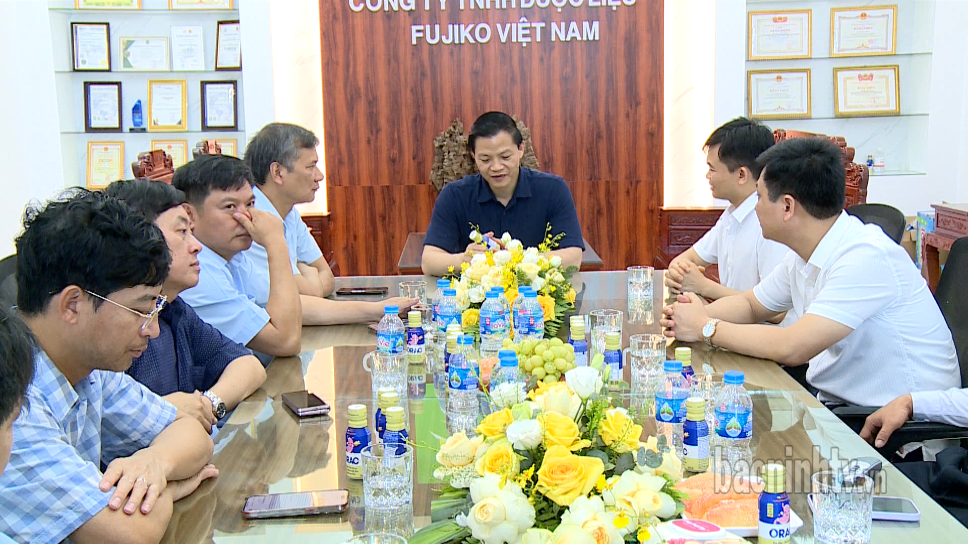 Chủ tịch UBND tỉnh kiểm tra sự cố đê điều, đôn đốc các công trình thuỷ lợi chậm tiến độ và hoạt động sản xuất tại Công ty TNHH Dược liệu Fujiko Việt Nam