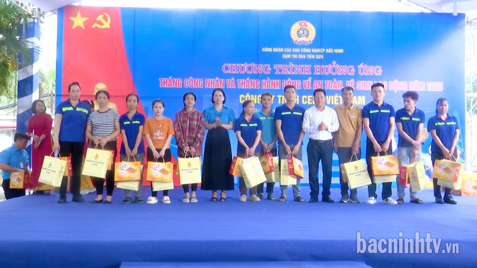 Công đoàn các Khu Công nghiệp tỉnh hưởng ứng Tháng Công nhân năm 2025