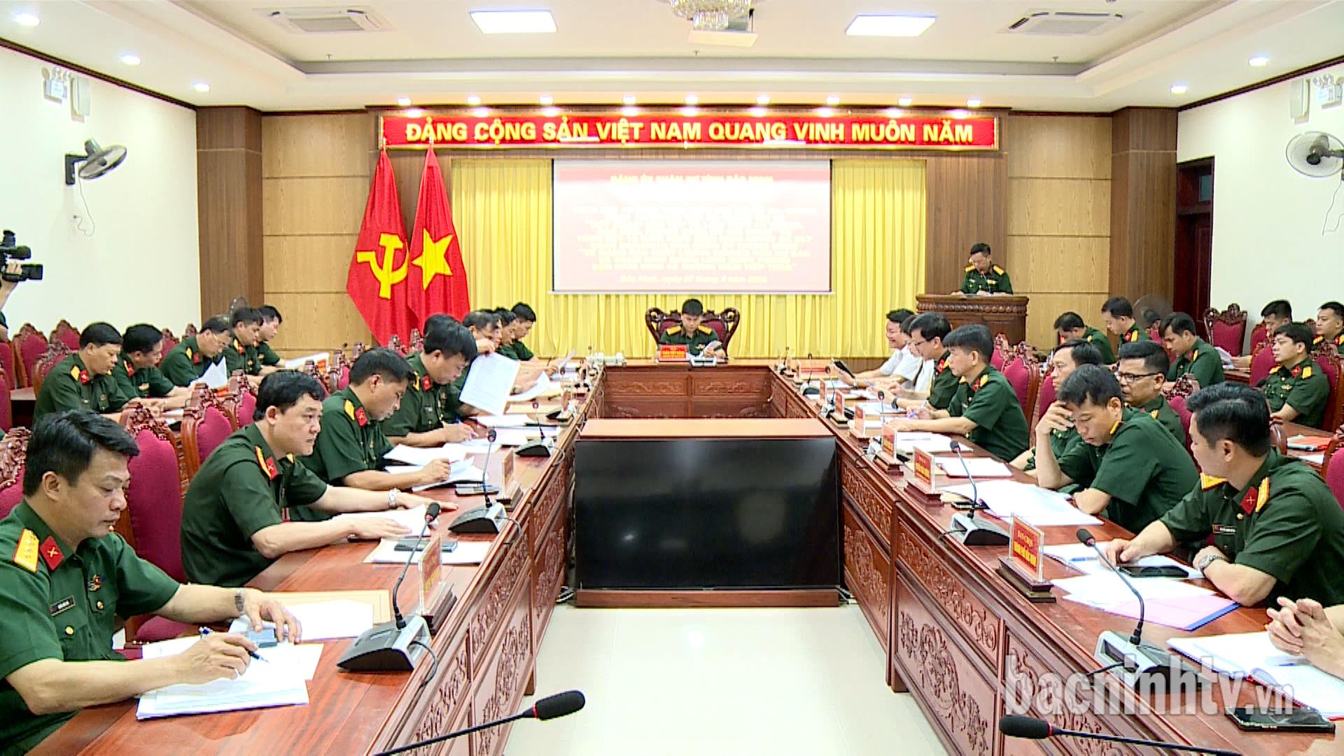 Bộ Chỉ huy Quân sự tỉnh tổng kết 10 năm thực hiện Chỉ thị số 05 của Bộ Chính trị và 10 năm thực hiện Nghị quyết số 347 của Quân ủy Trung ương