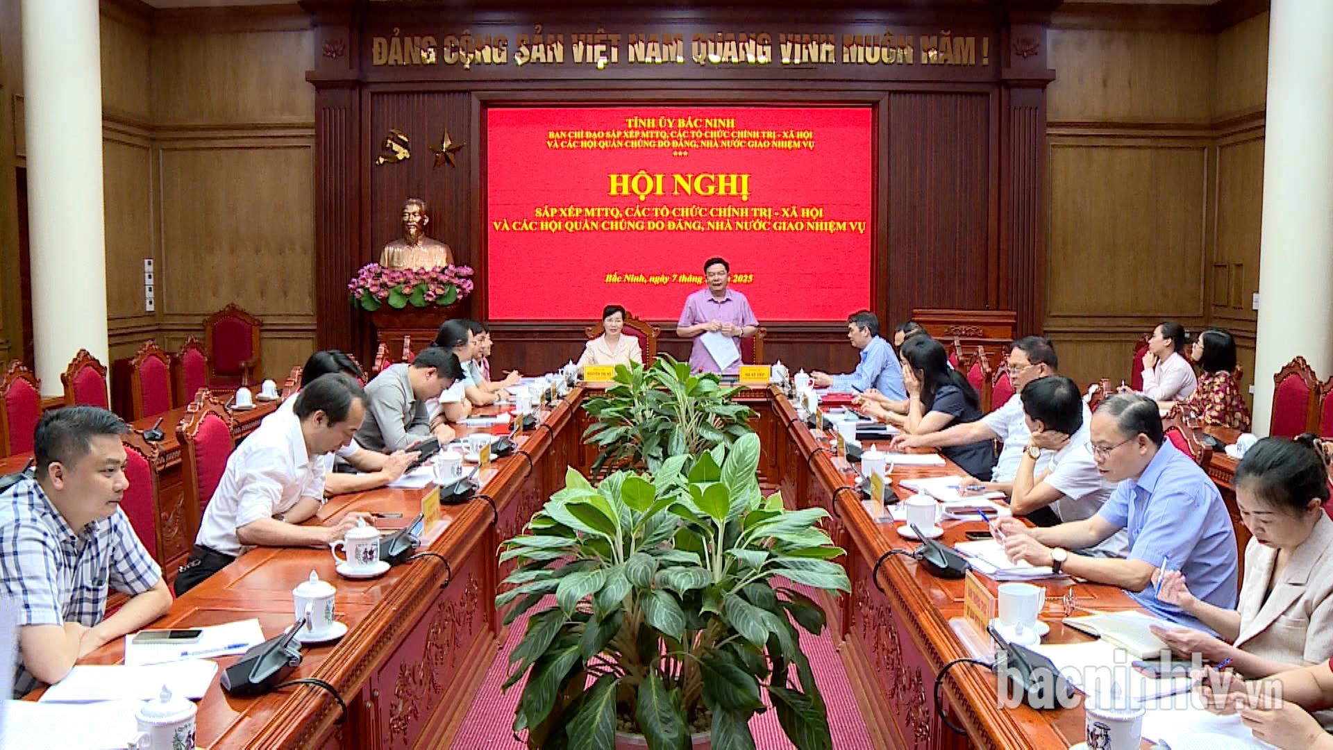Hội nghị sắp xếp Mặt trận tổ quốc, các tổ chức chính trị - xã hội, các hội quần chúng