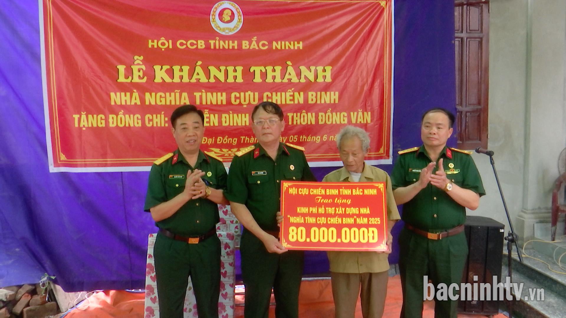 Hội Cựu Chiến binh tỉnh bàn giao nhà “nghĩa tình cựu chiến binh”