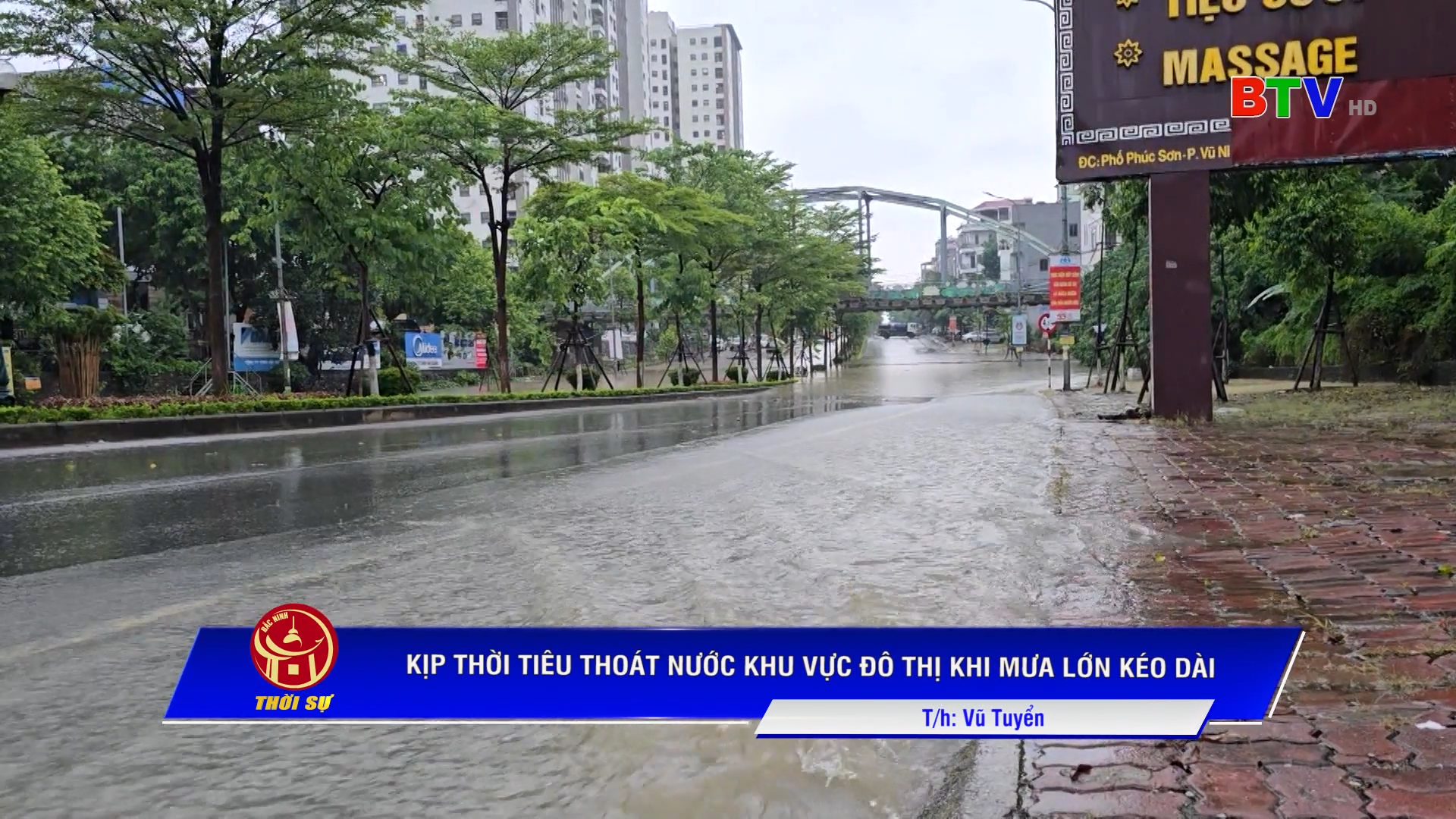 KỊP THỜI TIÊU THOÁT NƯỚC KHU VỰC ĐÔ THỊ  KHI MƯA LỚN KÉO DÀI